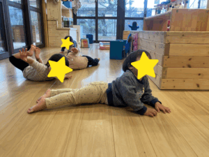 身体を動かして遊びました